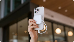 Insta360 2-in-1 Card Reader and Case magnetic attachment on a compatible phone
