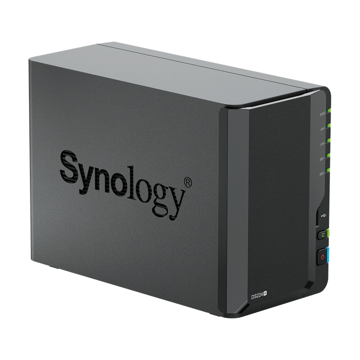 Synology DS224+ Left 45-Degree Angle View