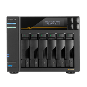 Asustor AS6806T LockerStor 6 Gen 3 Quad NVMe SSD Dual 10GbE 6 - Bay Tower NAS - ACE Peripherals