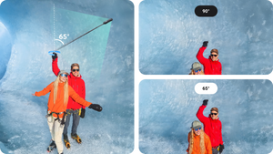 Selectable Bullet Time mounting angles illustrated in use