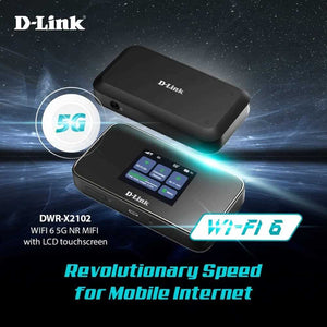 D - Link DWR - X2102 5G NR Wi - Fi 6 Touchscreen Portable Mobile Router - ACE Peripherals