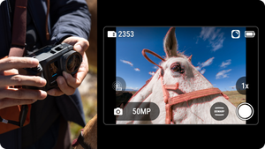 Insta360 Ace Pro 2 Close-Up Lens camera preview illustrating Focus Peaking Display, camera sold separately