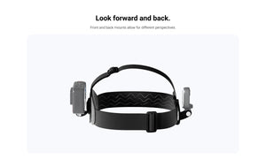 Insta360 Head Strap manufacturer use illustration 3; camera and other illustrated equipment sold separately