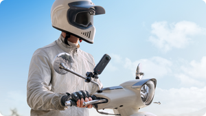 Insta360 Rear View Mirror Mount manufacturer use illustration 2; camera and other illustrated equipment sold separately