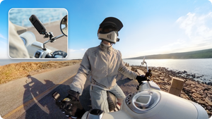 Insta360 Rear View Mirror Mount manufacturer use illustration 3; camera and other illustrated equipment sold separately