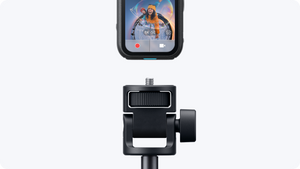 Standard 1/4-inch mounting connection shown with a separate compatible camera