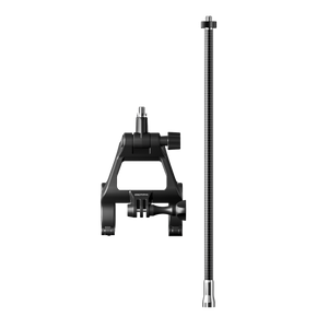 Dedicated road-cycling handlebar bracket and supplied carbon-fibre pole
