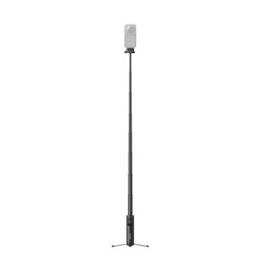 Insta360 Foldable Selfie Stick Remote Kit Extended Edition fully extended support with illustrative camera, camera sold separately