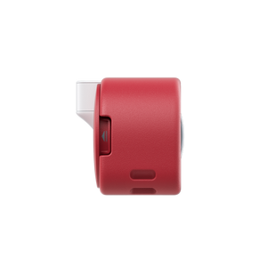 Insta360 GO 3S Retro Viewfinder Classic Red optical window and housing angle