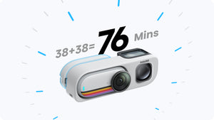 Insta360 GO 3S Retro Viewfinder manufacturer runtime illustration requiring a separate GO 3S Battery Pack and camera
