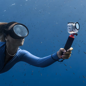 Insta360 GO Ultra Dive Case manufacturer underwater filming scene, camera and grip sold separately