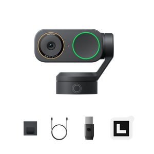 Insta360 Link 2 Pro Graphite Black Standard Bundle with included cable adapter and recognition markers