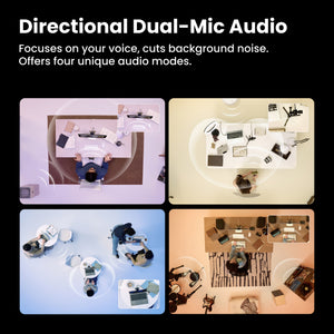 Official Link 2 Pro directional dual-microphone audio mode illustration