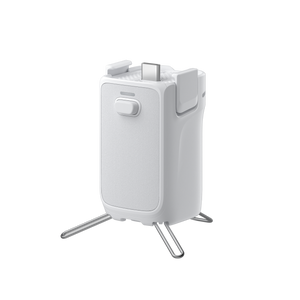 Insta360 Luna Series Battery Handle White standalone handle with its tripod legs open