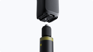 Insta360 Luna Series Battery Handle bottom tripod thread connection to a separate accessory
