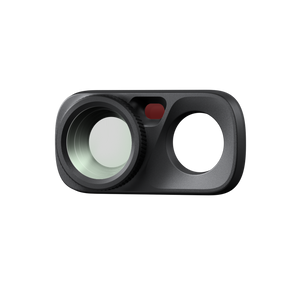 Insta360 Luna Ultra Wide Angle Lens angled front view of the standalone lens