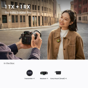 Insta360 Mic Pro (1 TX + 1 RX) official feature or package view