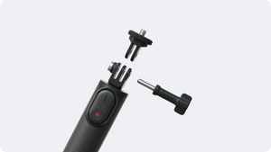 Insta360 Mini 2-in-1 Tripod 2.0 camera-interface adapter detail with an included Mini Remote shown