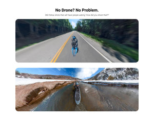 Insta360 Third-Person Backpack Mount manufacturer cycling and snow-sports third-person sample images