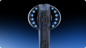Insta360 X4 Air Invisible Dive Case optical-dome illustration showing the underwater light path