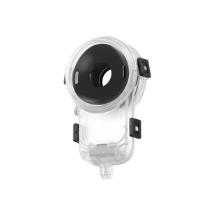 Insta360 X6 Invisible Dive Case Pro angled view of the dive case