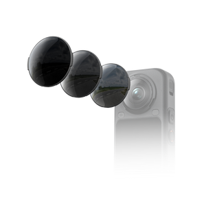 Insta360 X6 ND Filters front and rear fitting illustration