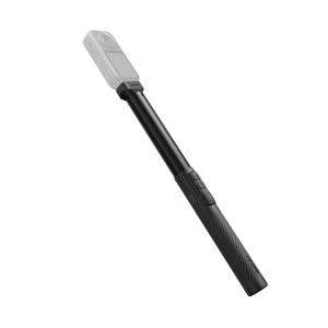 Insta360 X6 Power Selfie Stick alternative angle of the powered stick with an illustrative X6 camera, camera sold separately
