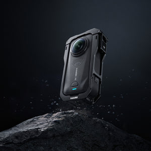 Insta360 X6 Protective Utility Frame manufacturer scene showing X6 in the frame