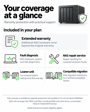 NASCare warranty, diagnostics, covered repair, loaner and compatible migration guide