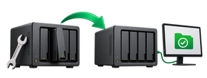 Illustration of original NAS under repair and temporary loaner
