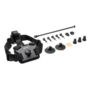 Chest and helmet mounting components arranged as the current kit
