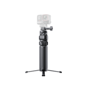 Compact tripod arrangement with an illustrative supported camera
