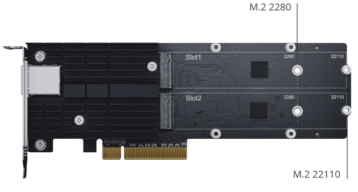 Synology E10M20-T1 10GbE Base-T Ethernet & M.2 SSD Combo PCIe Expansion Card - ACE Peripherals