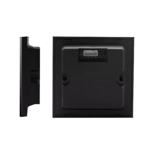 Tough flat-glass exit button rear and side mounting views