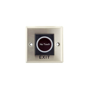 Tough 12V infrared no-touch exit button, front view