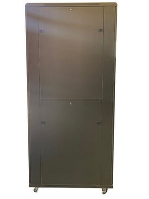 Tough 42U XL Server Equipment Rack, alternate straight-on rear-panel view