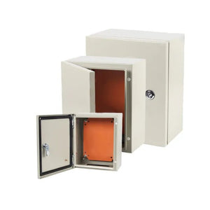 Tough Metal Weatherproof Junction Utility Enclosure Box, weatherproof enclosure range with doors open