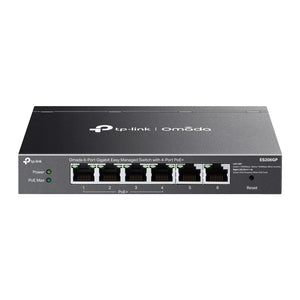 TP - Link ES206GP Omada 6 - Port Gigabit Easy Managed Switch with 4 - Port PoE+ - ACE Peripherals