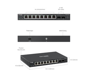 TP-Link ES210X-M2 Omada 8-Port 2.5G Easy Managed Switch with 2 10GE SFP+ Slots - ACE Peripherals