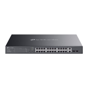 TP - Link ES228GMP Omada 28 - Port Gigabit Easy Managed 250m Long Range POE Switch with 24 - Port PoE+ - ACE Peripherals