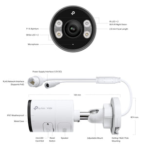 TP - Link InSight S345 VIGI 4MP Outdoor Full - Color Bullet Network Camera - ACE Peripherals