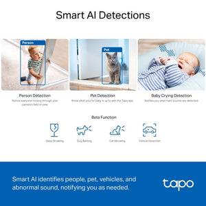 TP - Link Tapo TC74 5MP 3K QHD Wi - Fi 360º Pan Tilt IP Camera with AI - ACE Peripherals