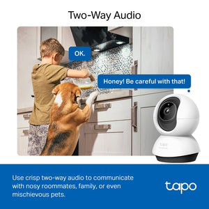 TP - Link Tapo TC74 5MP 3K QHD Wi - Fi 360º Pan Tilt IP Camera with AI - ACE Peripherals