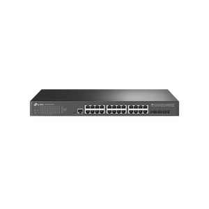 TP - Link TL - SG3428X - UPS JetStream 24 - Port Gigabit L2+ Managed Switch with 4 10GE SFP+ Slots and UPS Power Supply