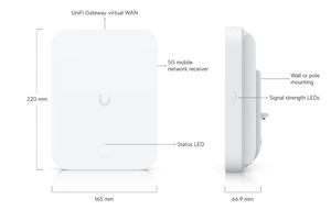 Ubiquiti U5G - Max - Outdoor UniFi 5G Max with SIM and eSIM Rugged PoE Modem - ACE Peripherals