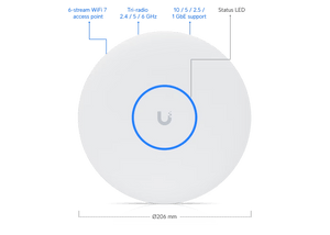 Ubiquiti U7-Pro-XG White front specification drawing