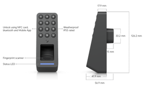 Ubiquiti UA-G3-Fingerprint UniFi PoE Access Reader - ACE Peripherals