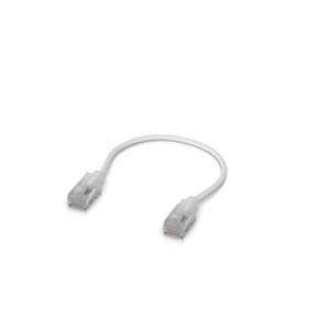 Ubiquiti UACC-Cable-Patch-EL-C6A White braided patch cable 0.15M short loop