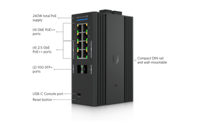 Ubiquiti UniFi USW-Industrial-DIN-2.5G-8-PoE 240W Switch - ACE Peripherals