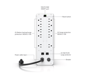 Ubiquiti UPS - Tower UniFi Managed 1kVA Tower UPS - ACE Peripherals